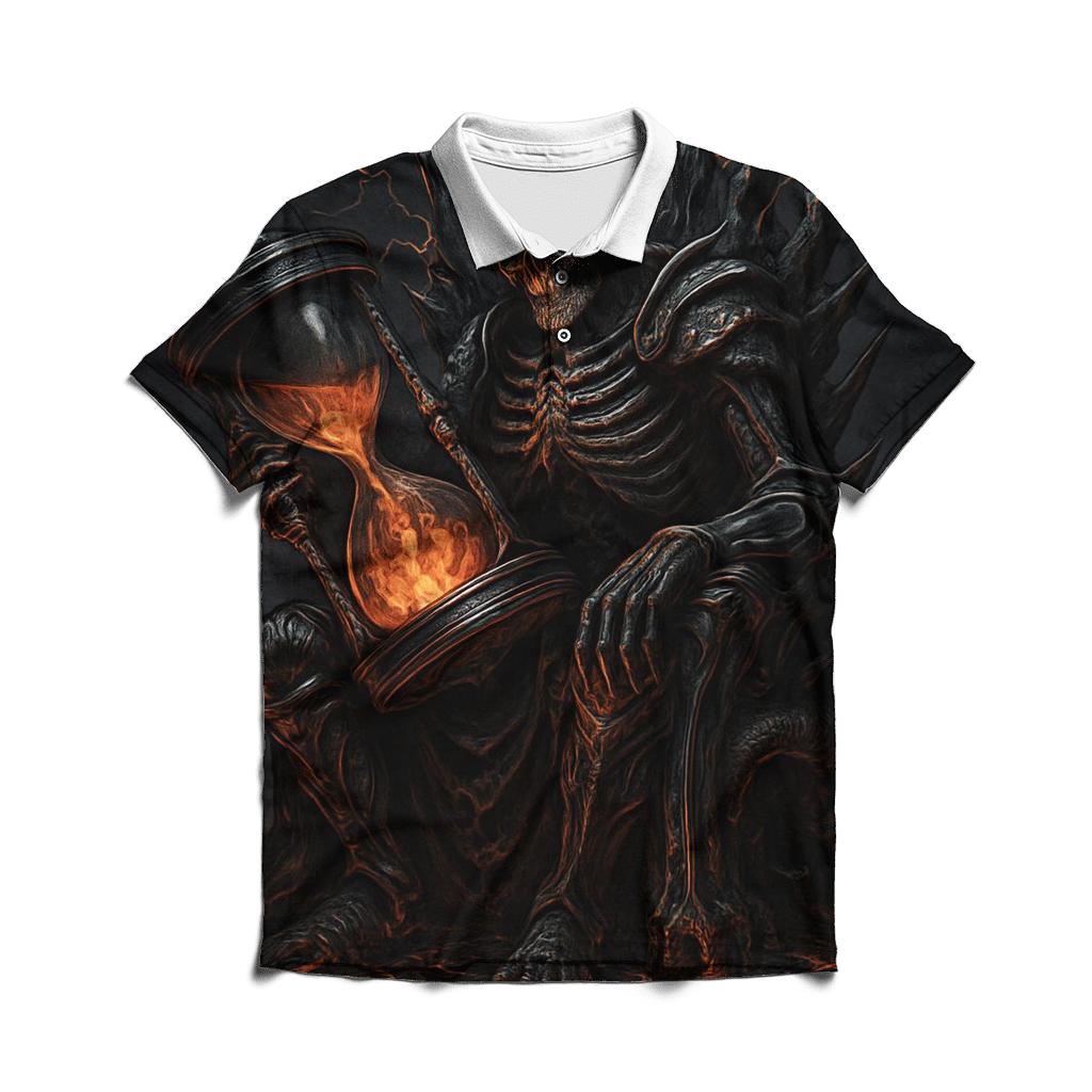 Hourglass Of The Void Monarchy premium cotton polo shirts
