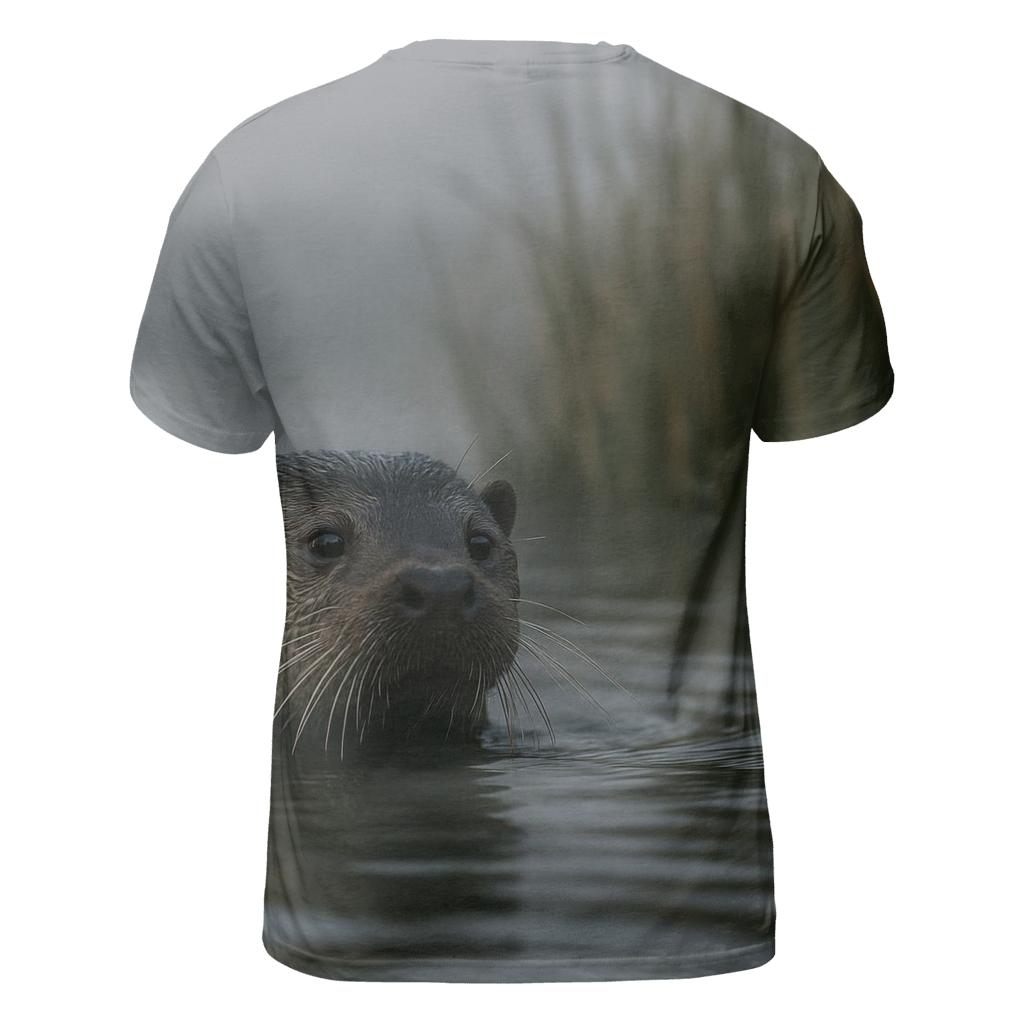 Mistline Hunter Eurasian Otter vibrant all-over design tees