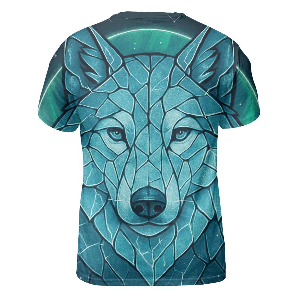 Aurora Glass Sentinel Wolf designer pattern shirts