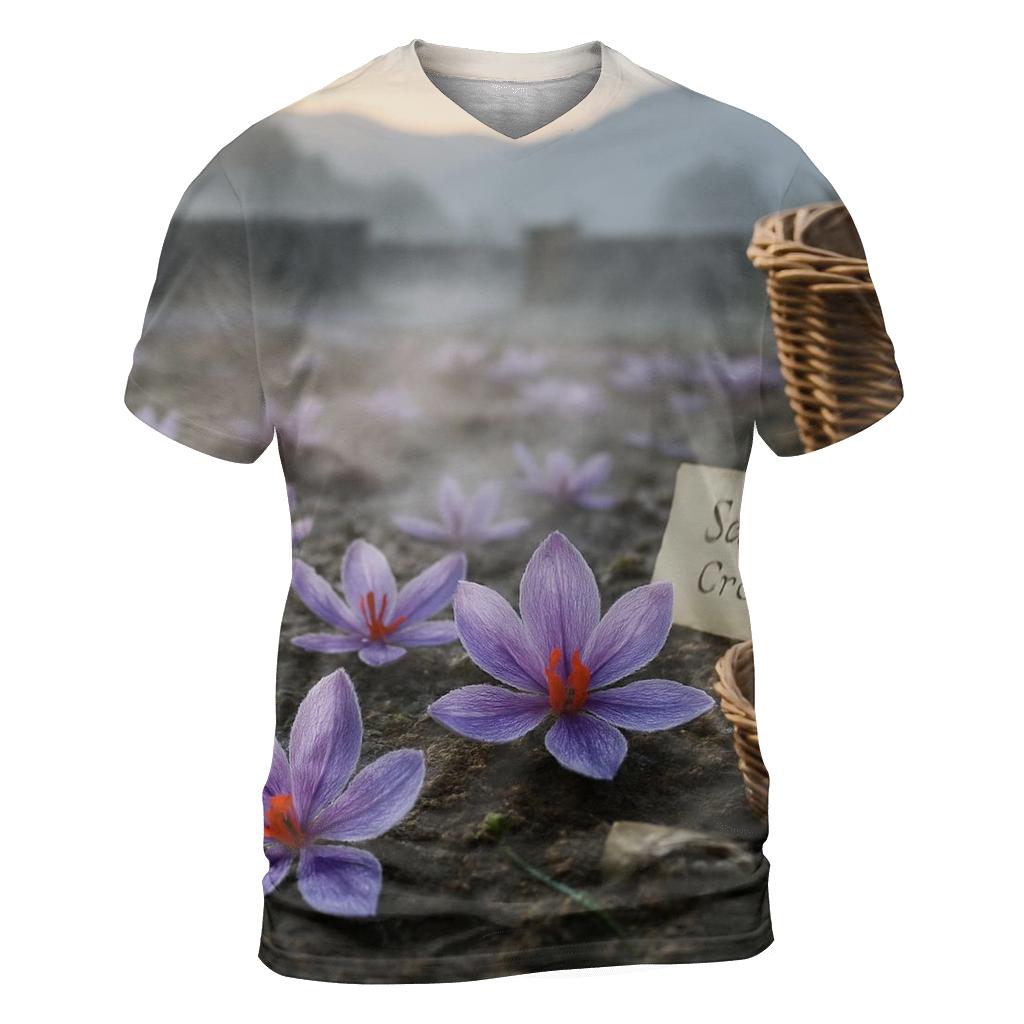 Saffron Crocus Harvest In A High Valley Terrace personalized full print shirts