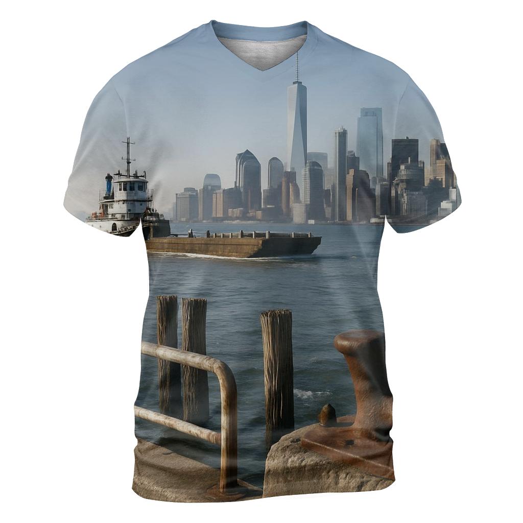 Red Hook Working Waterfront View To Lower Manhattan designer pattern shirts