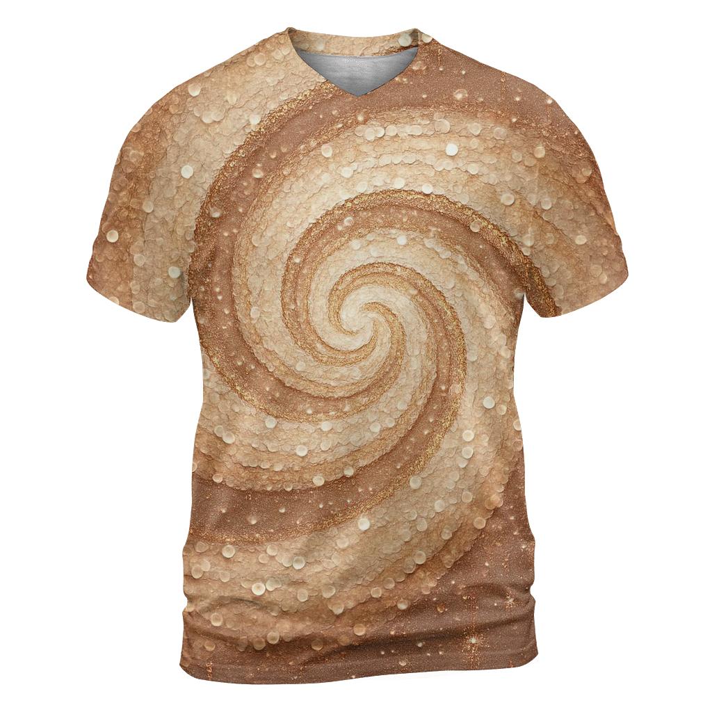 Champagne Sequin Nebula custom all-over print shirts
