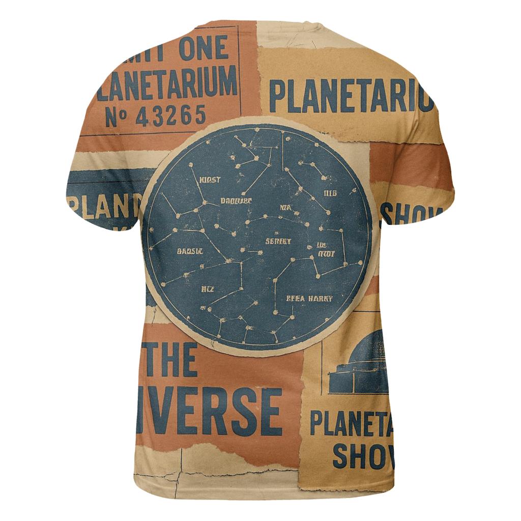 Retro Planetarium Ticket Stub Collage personalized full print shirts