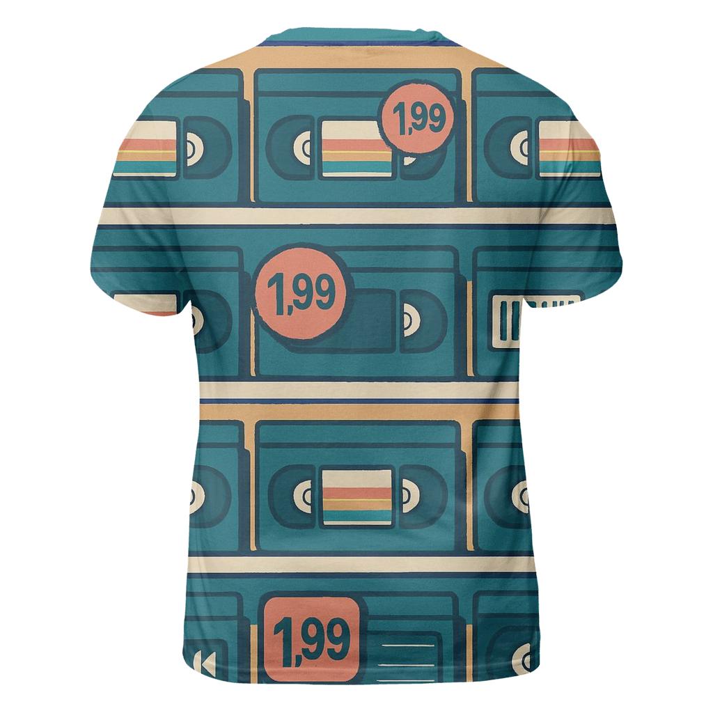 VHS Rental Aisle Icons personalized full print shirts