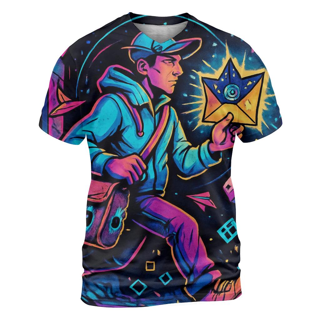 Pocket Dimension Postman creative print fashion shirts