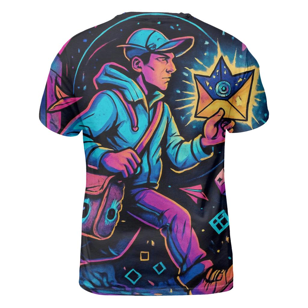 Pocket Dimension Postman creative print fashion shirts