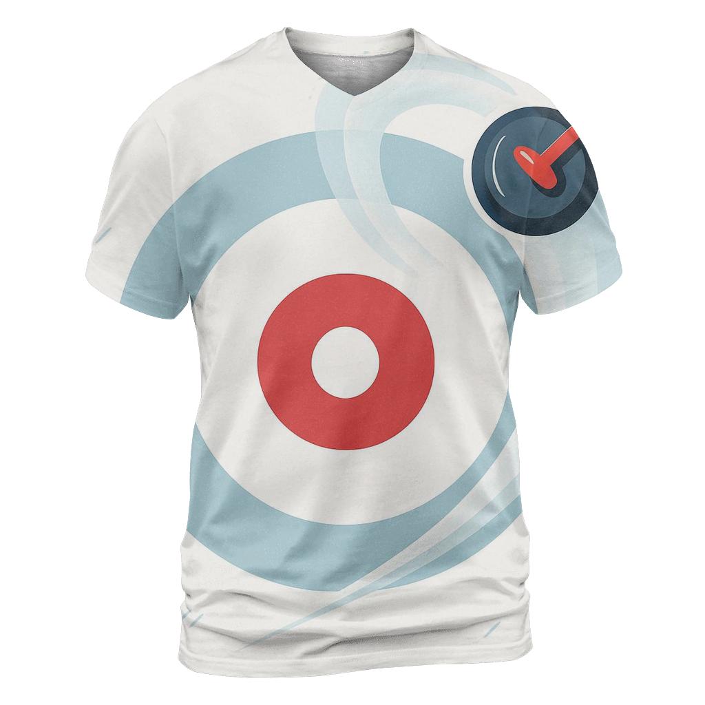 Arctic Curling Geometry artistic all-over print tops