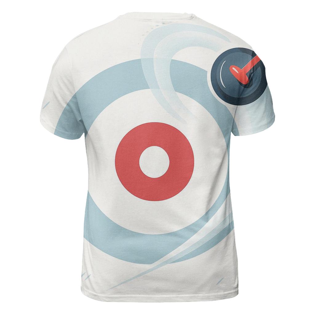 Arctic Curling Geometry artistic all-over print tops