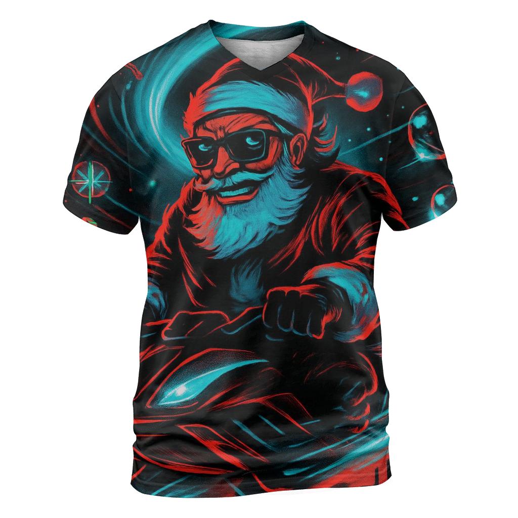 Neon Blizzard Santa Street Pilot unique graphic print tees