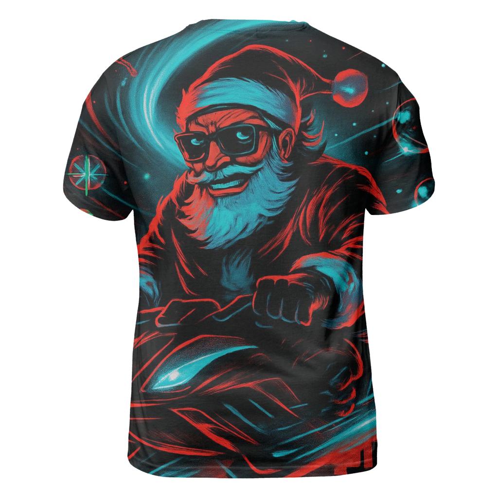 Neon Blizzard Santa Street Pilot unique graphic print tees