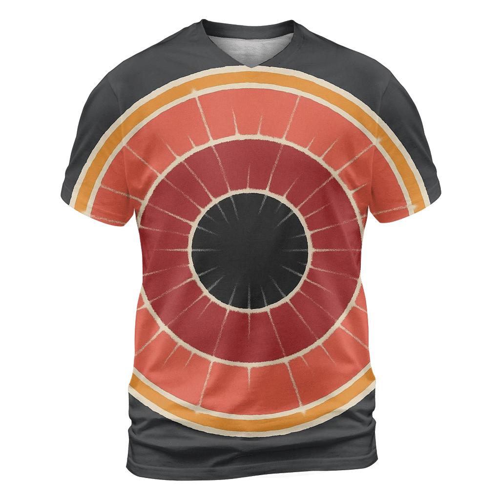 Eclipse Bullseye Kumo Halo vibrant all-over design tees