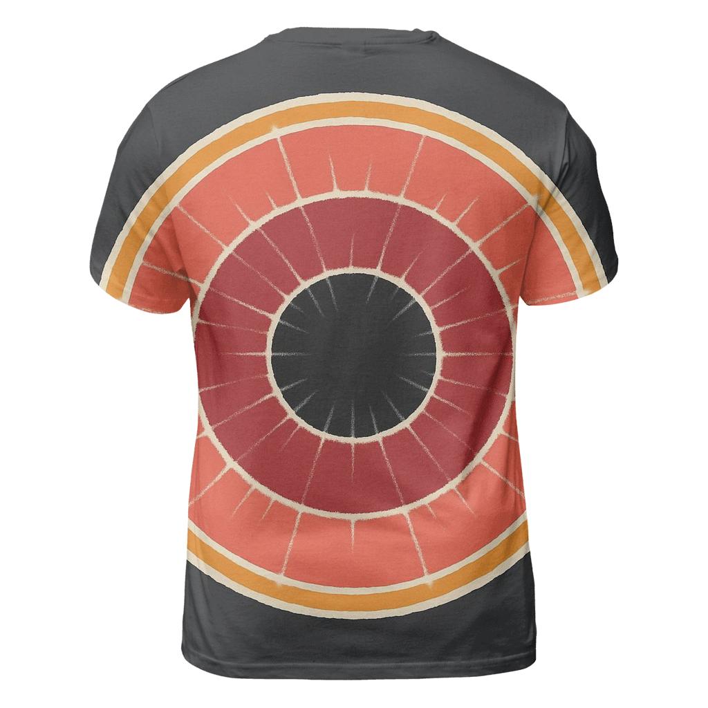 Eclipse Bullseye Kumo Halo vibrant all-over design tees