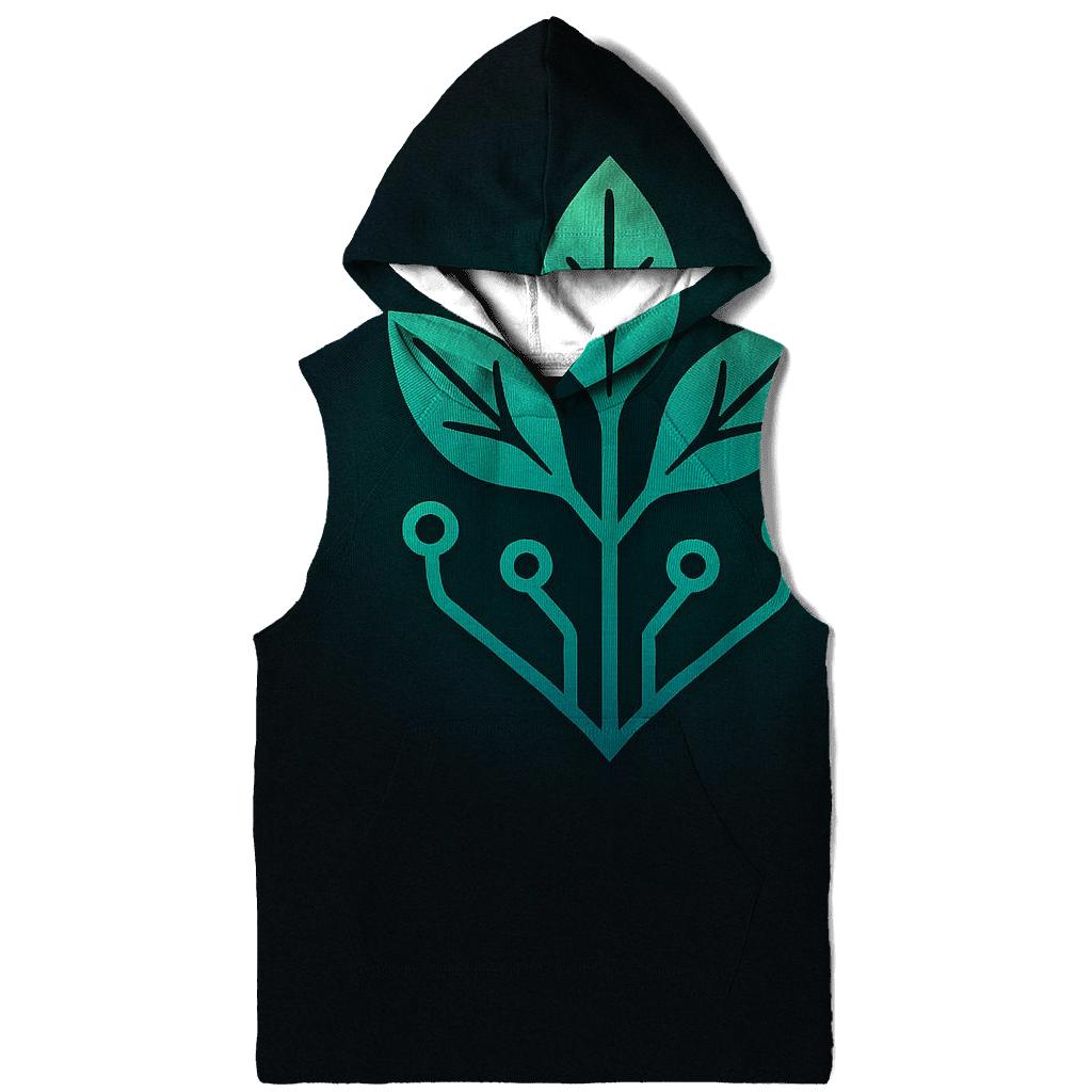 Aurora Circuit Botanical Emblem premium hoodies