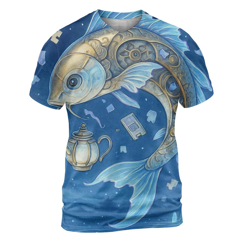 Lunar Tea With The Clockwork Koi custom all-over print shirts