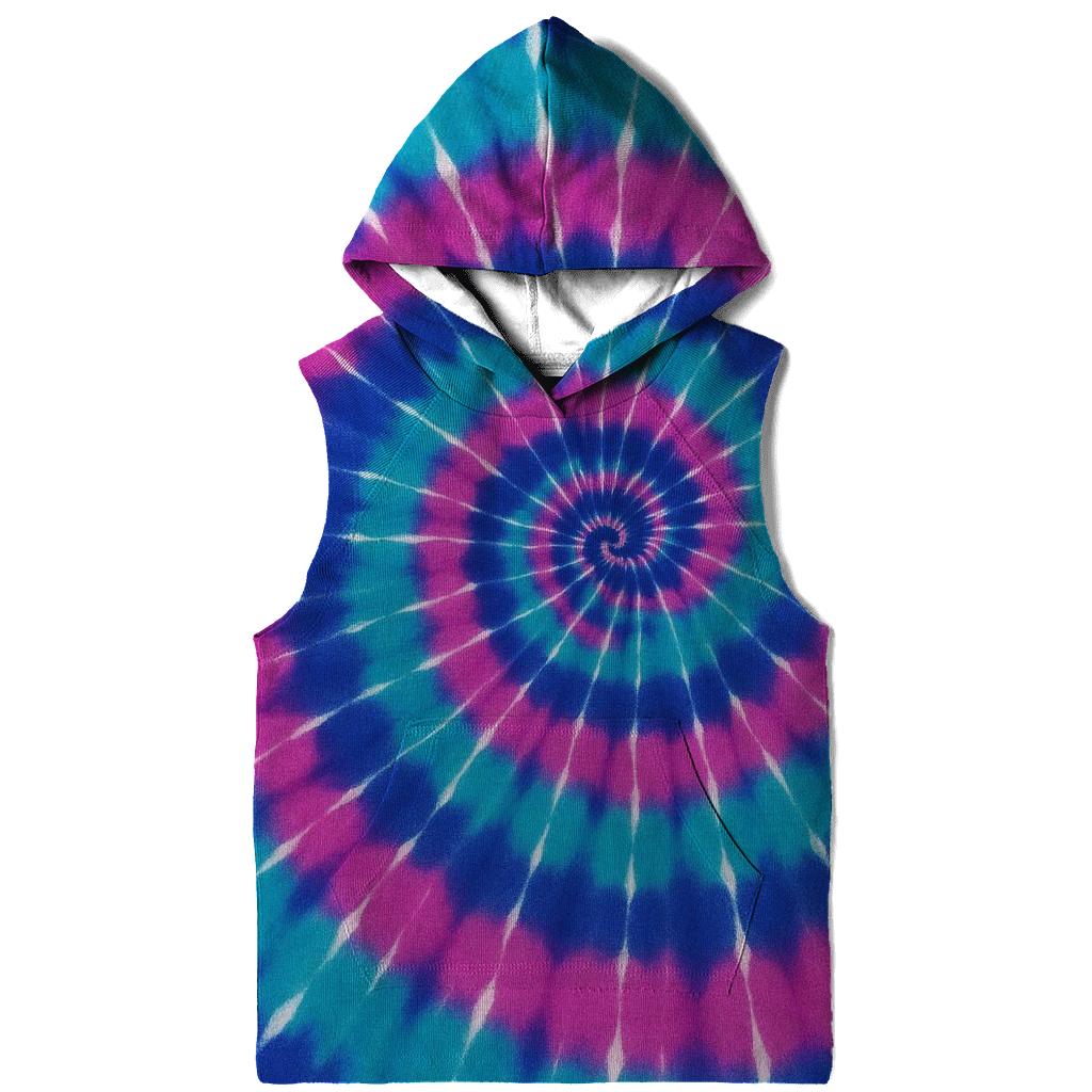 Nebula Spiral Overdye Vortex printed hoodies