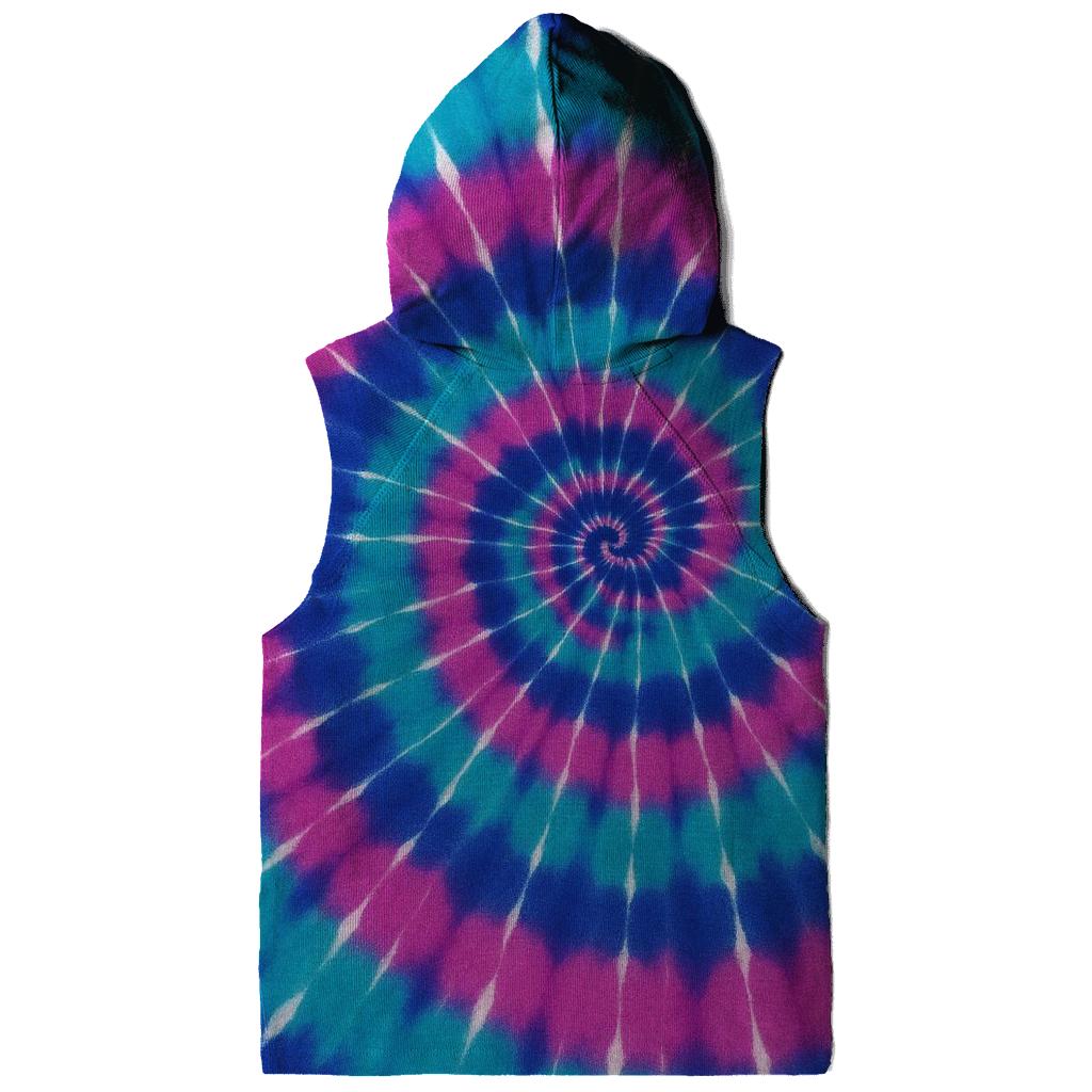 Nebula Spiral Overdye Vortex printed hoodies