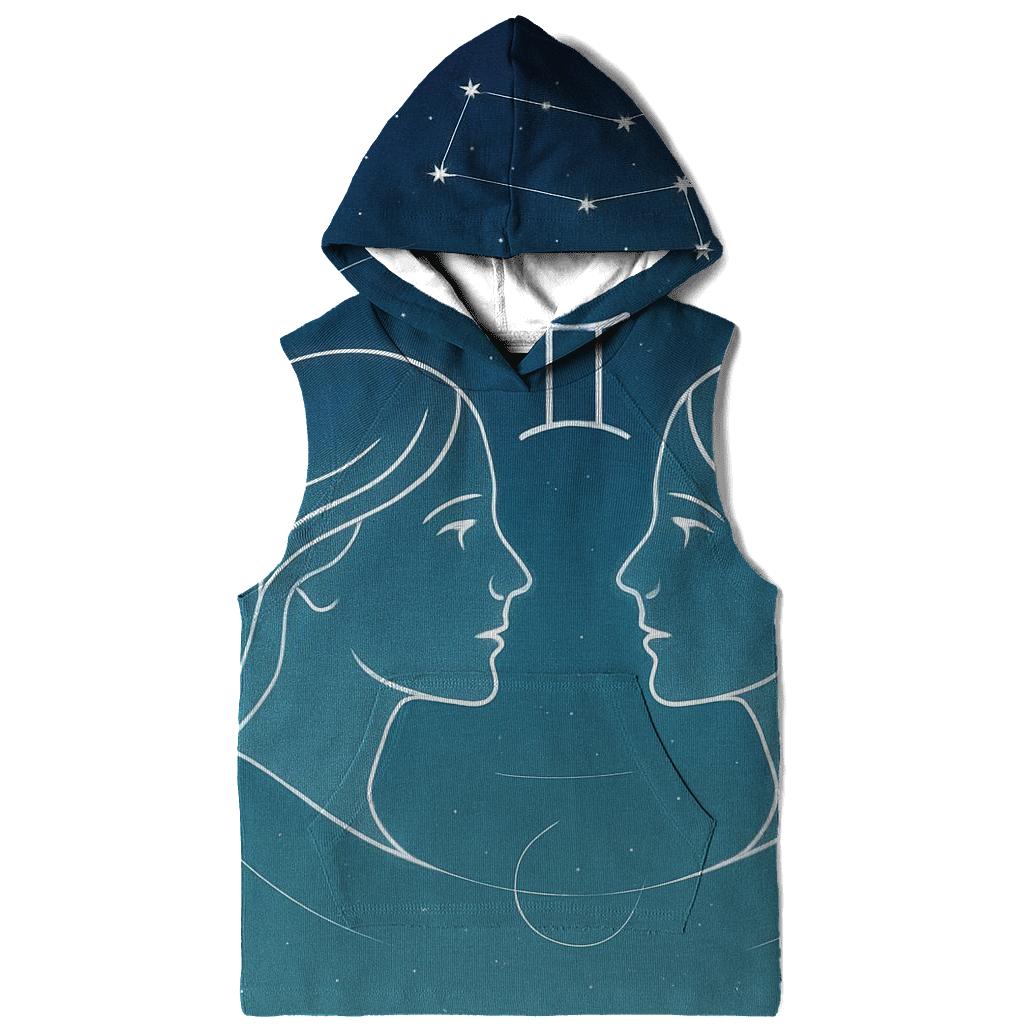 Gemini Mercury Mirror Constellation Portrait lightweight hoodies