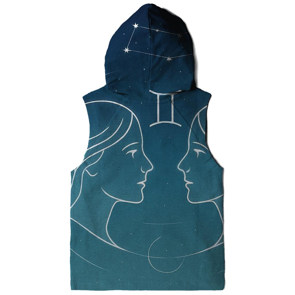 Gemini Mercury Mirror Constellation Portrait lightweight hoodies