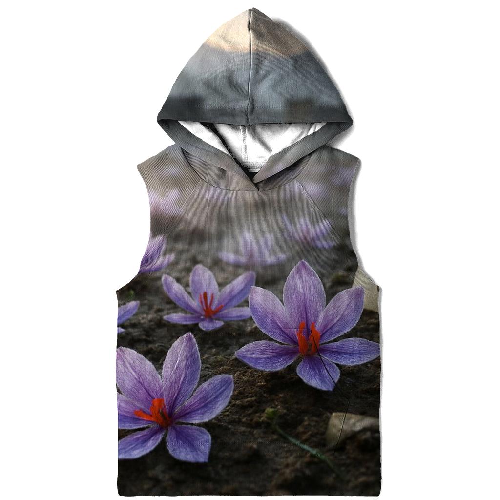 Saffron Crocus Harvest In A High Valley Terrace zip-up hoodies