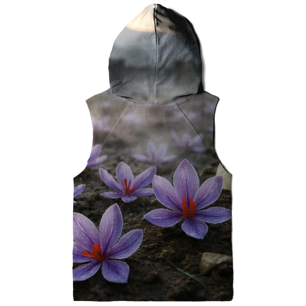 Saffron Crocus Harvest In A High Valley Terrace zip-up hoodies