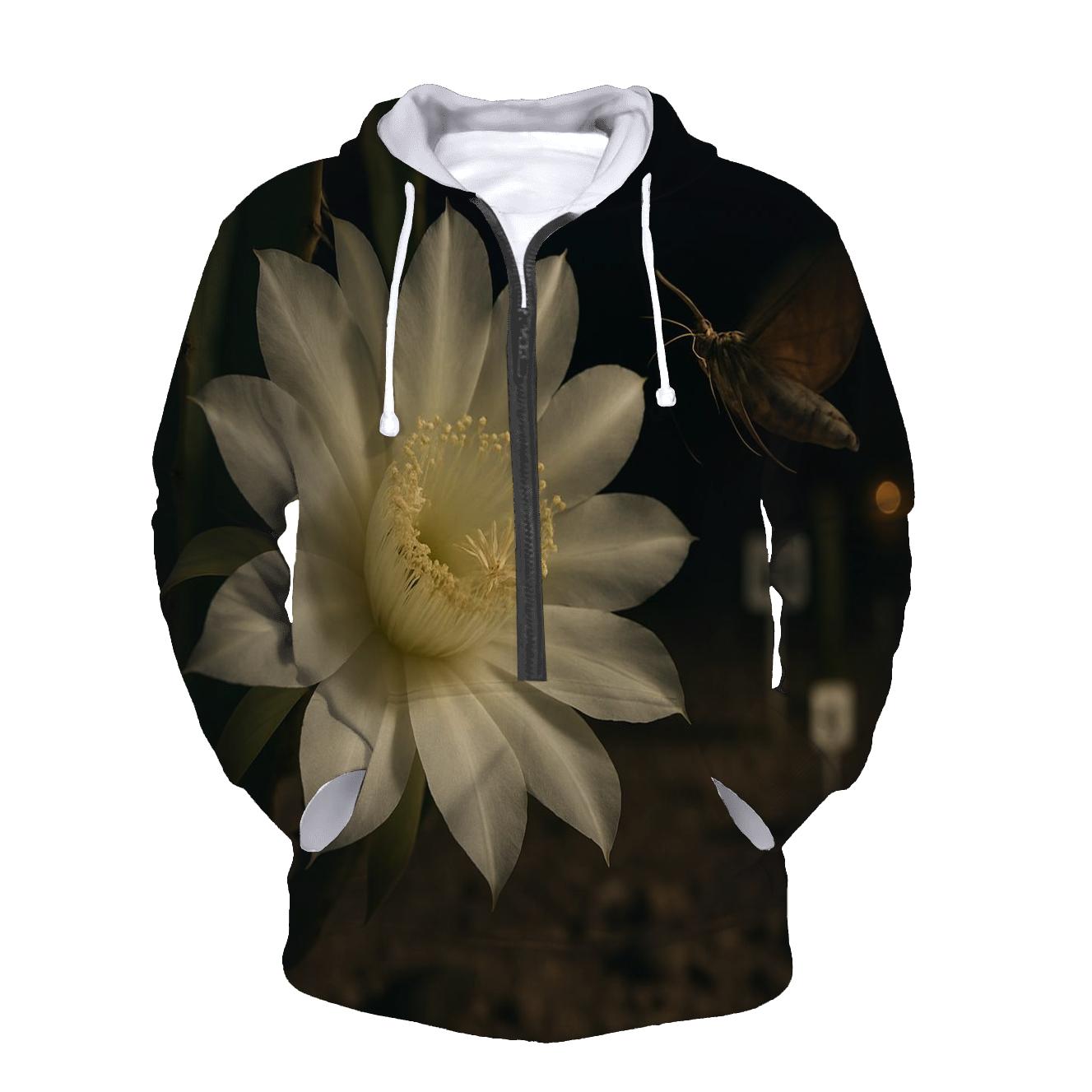 Night Blooming Cereus At A Desert Research Plot designer hoodies