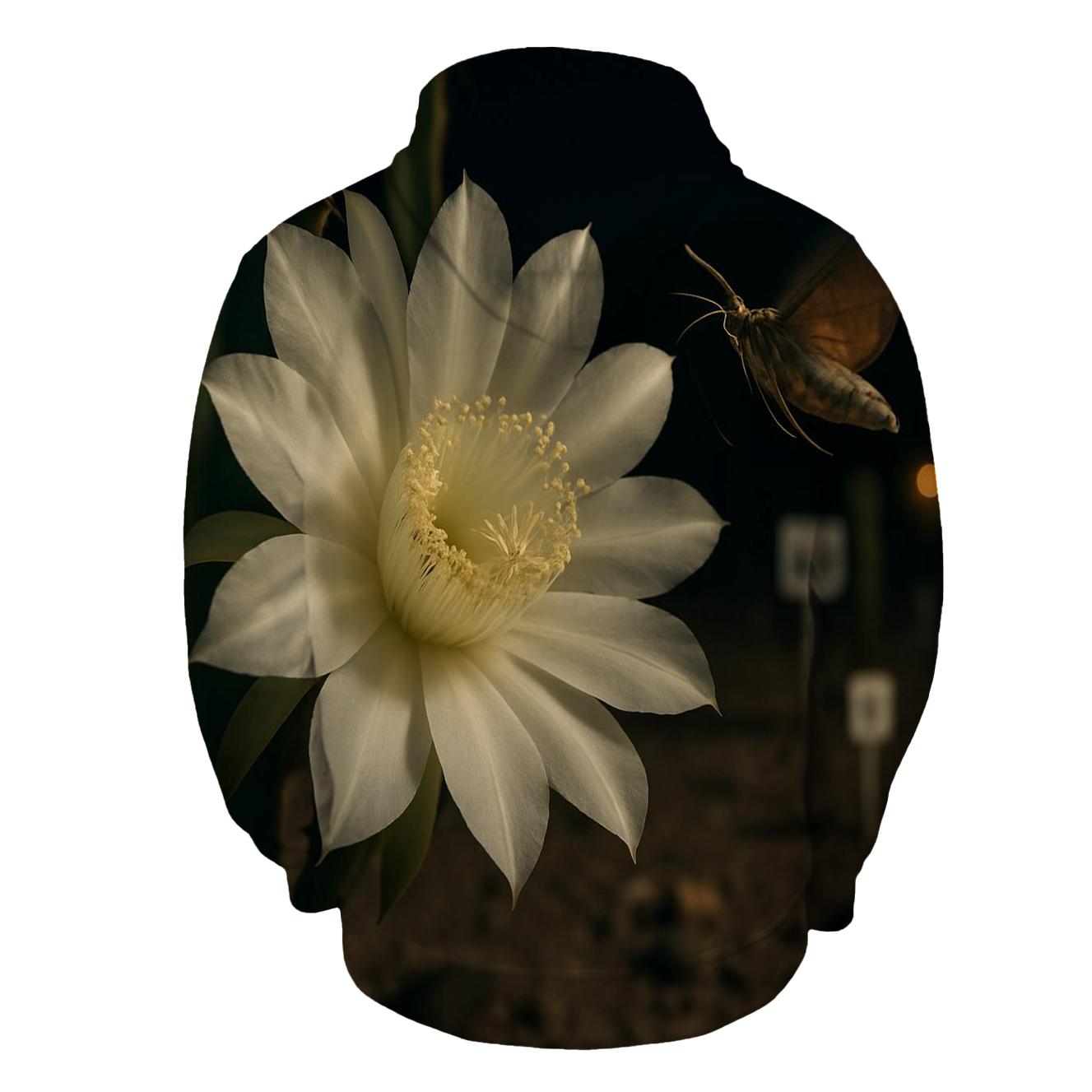 Night Blooming Cereus At A Desert Research Plot designer hoodies