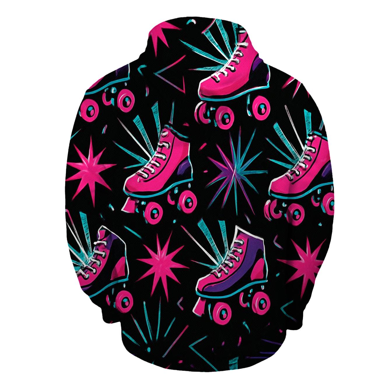 Roller Rink Strobe Pattern printed hoodies