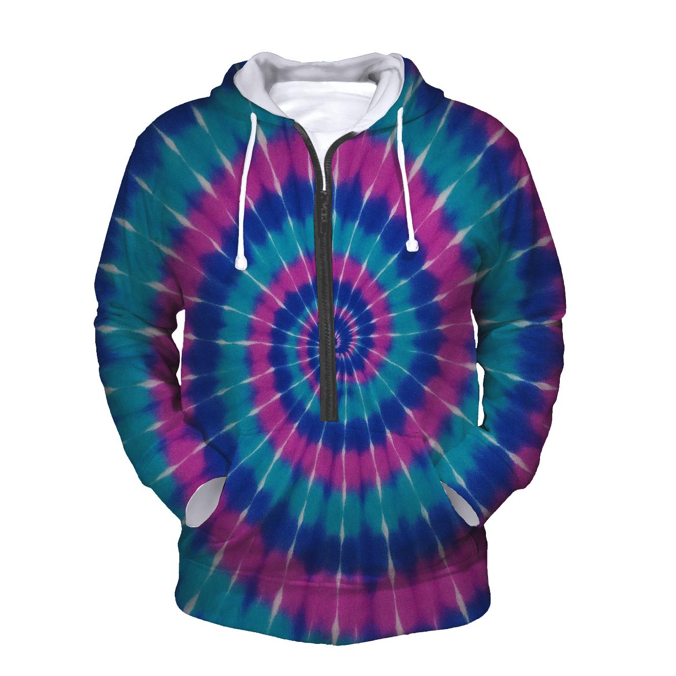 Nebula Spiral Overdye Vortex premium hoodies