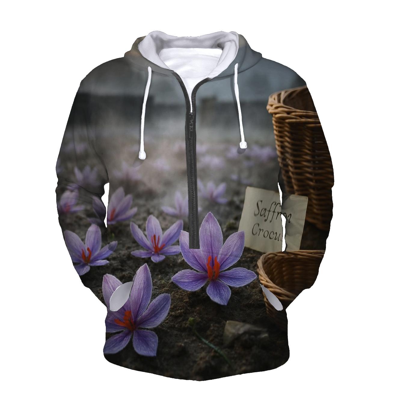 Saffron Crocus Harvest In A High Valley Terrace hoodies fashion