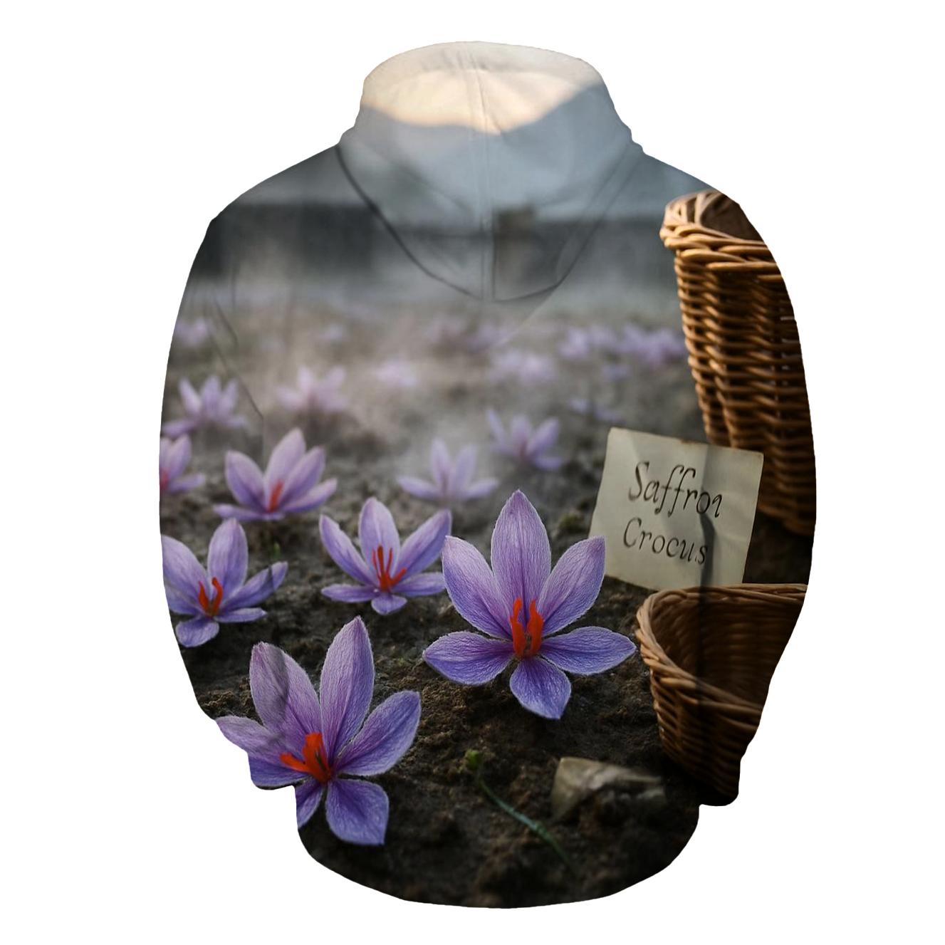 Saffron Crocus Harvest In A High Valley Terrace hoodies fashion