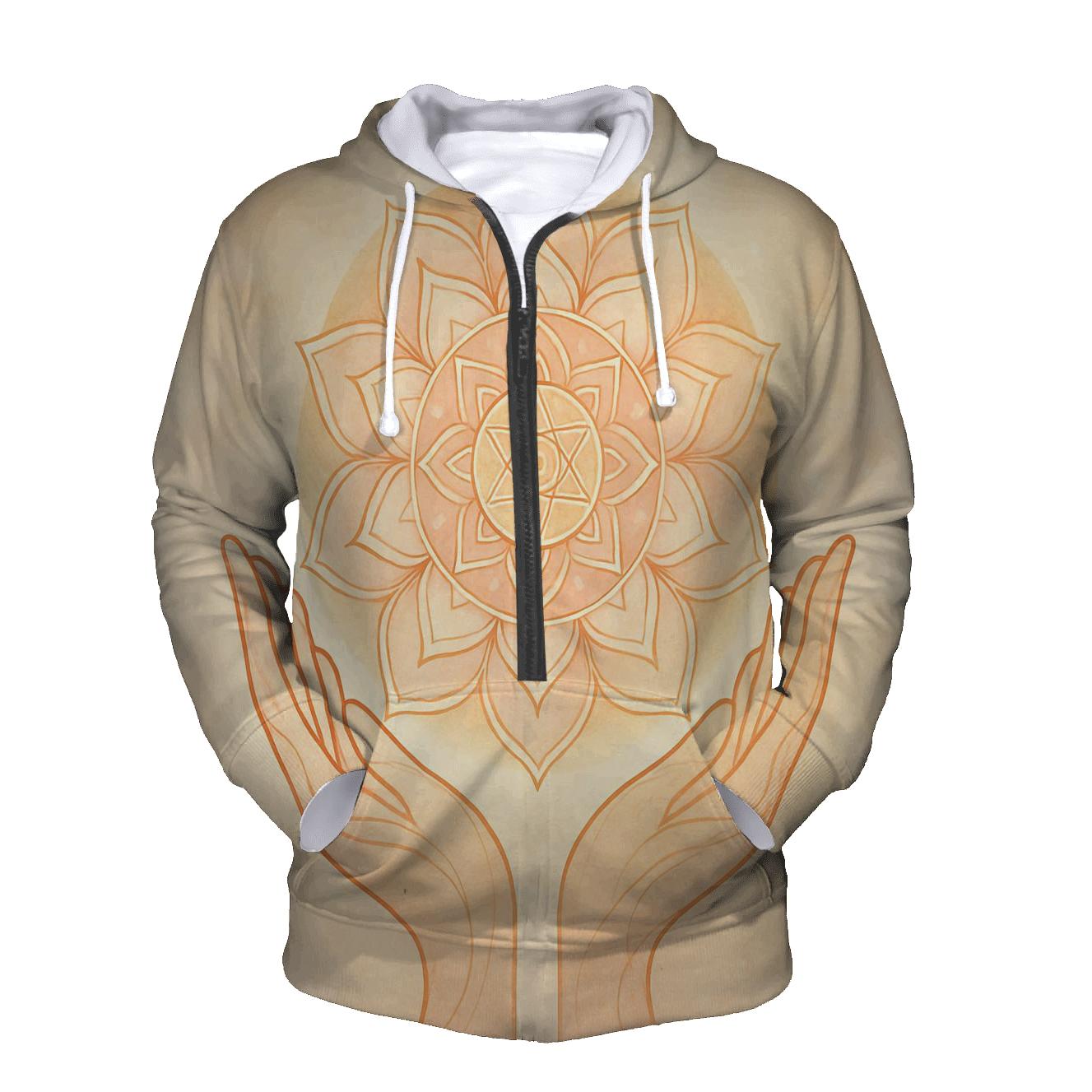 Hands Of Dawn Mandala printed hoodies