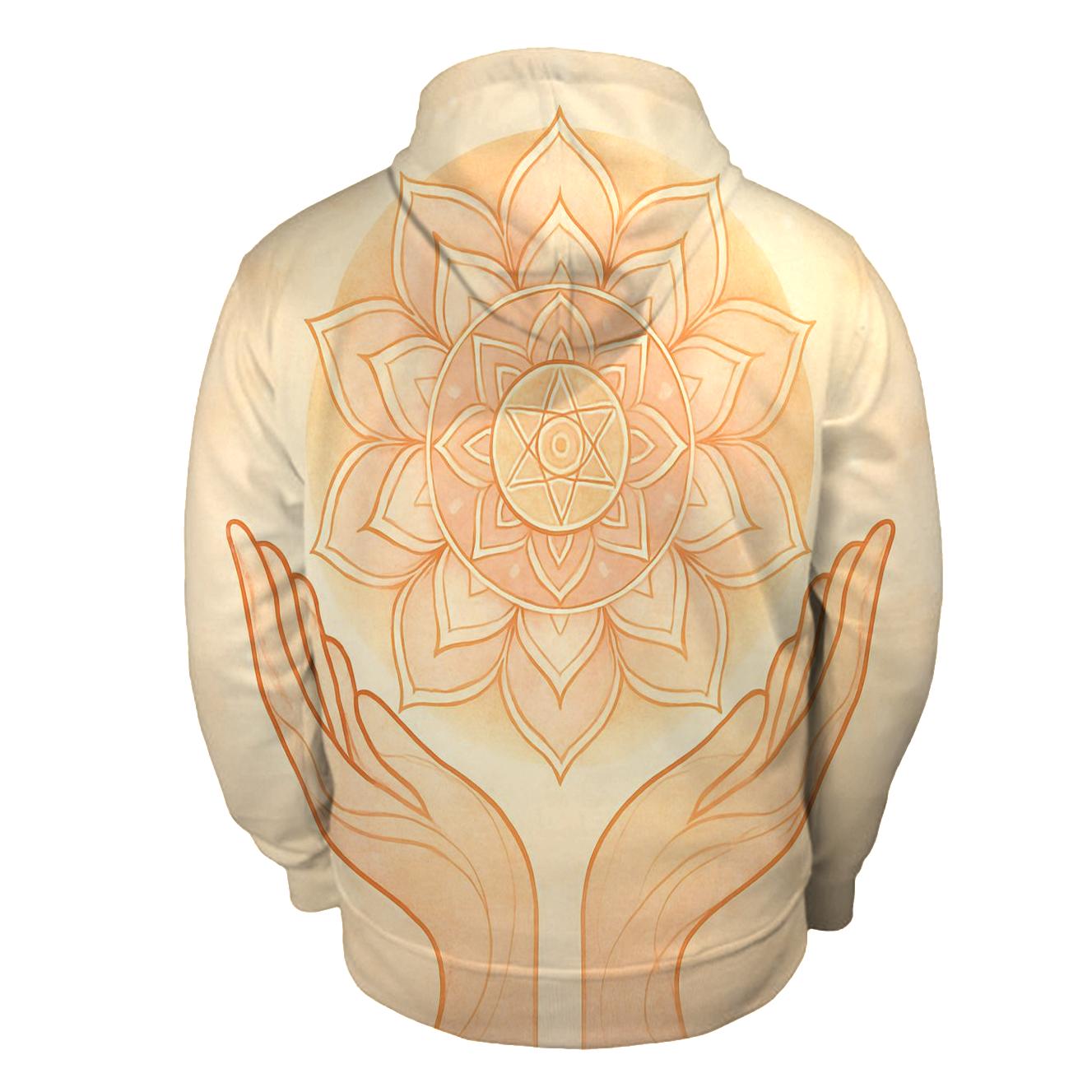 Hands Of Dawn Mandala printed hoodies
