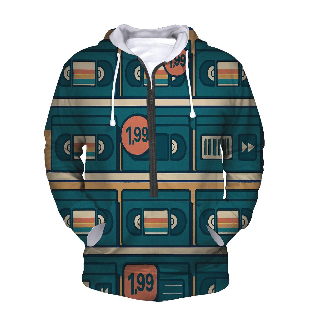 VHS Rental Aisle Icons lightweight hoodies