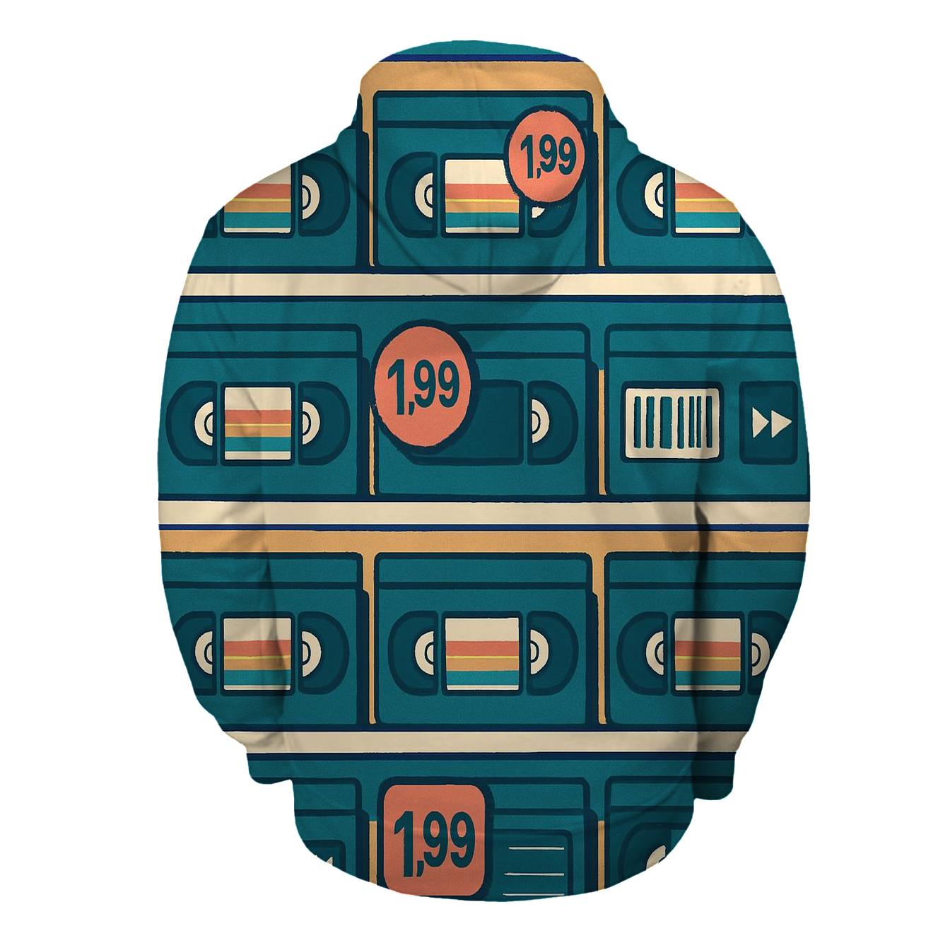 VHS Rental Aisle Icons lightweight hoodies