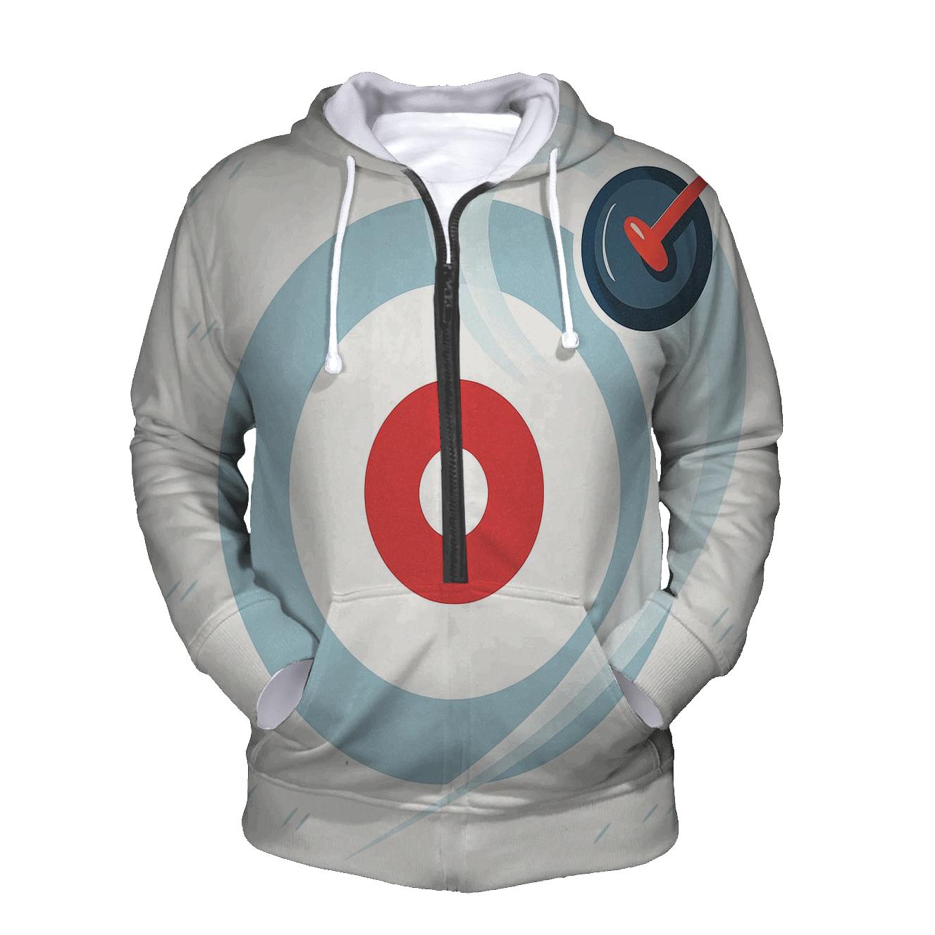 Arctic Curling Geometry premium hoodies
