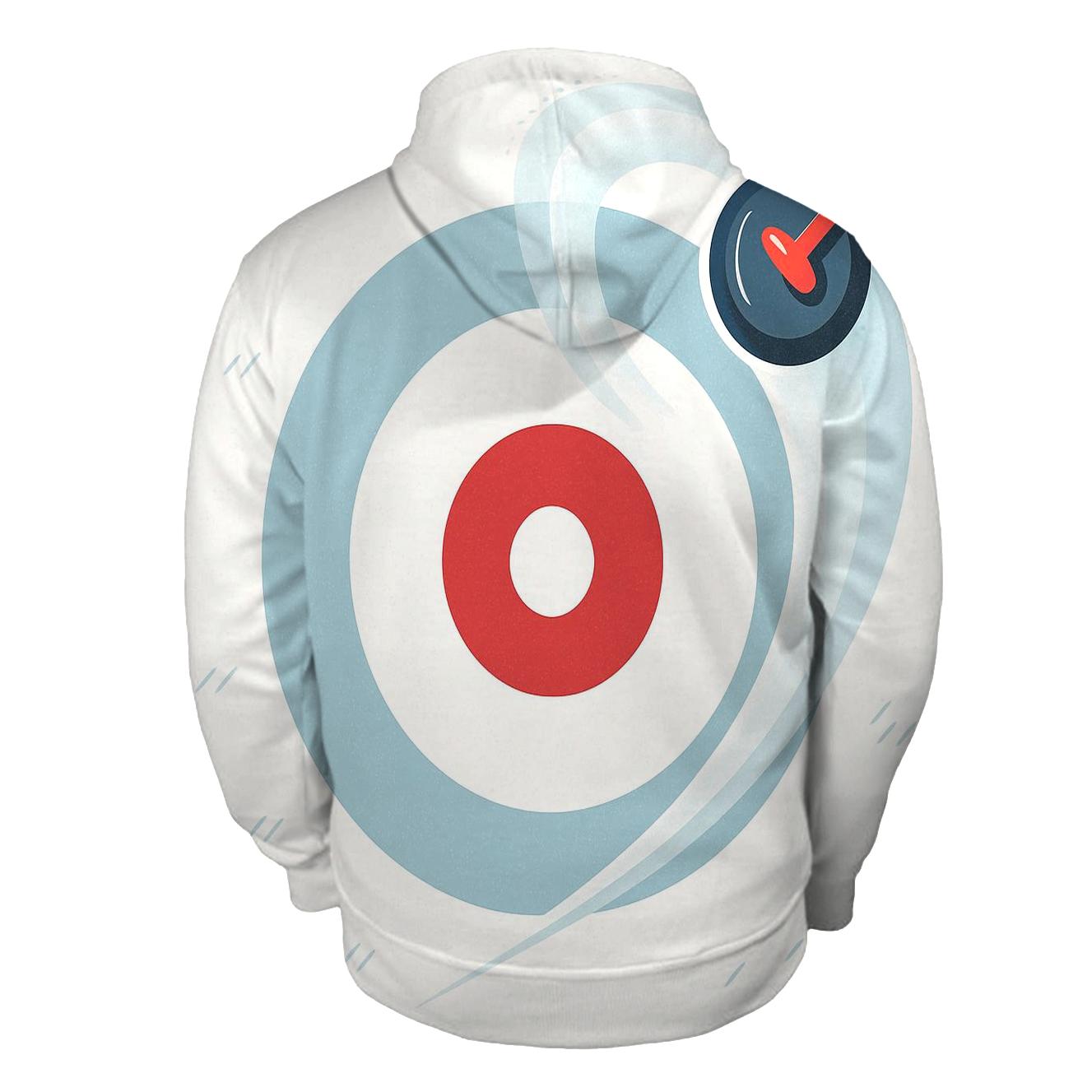 Arctic Curling Geometry premium hoodies