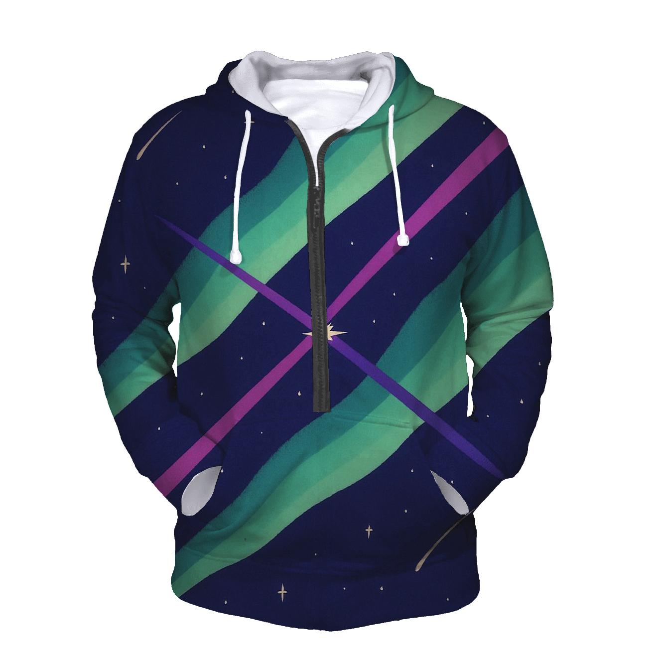 Aurora Ribbon Jet Outflow Tapestry lightweight hoodies