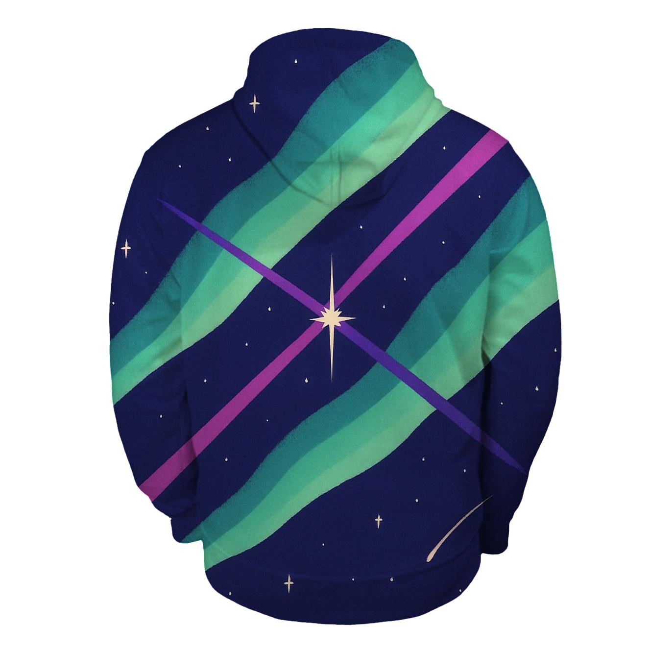 Aurora Ribbon Jet Outflow Tapestry lightweight hoodies