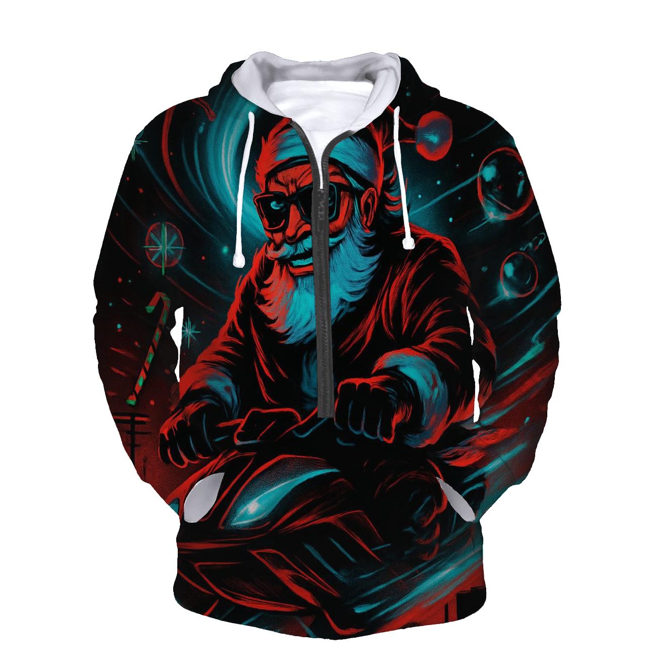 Neon Blizzard Santa Street Pilot hoodie designs