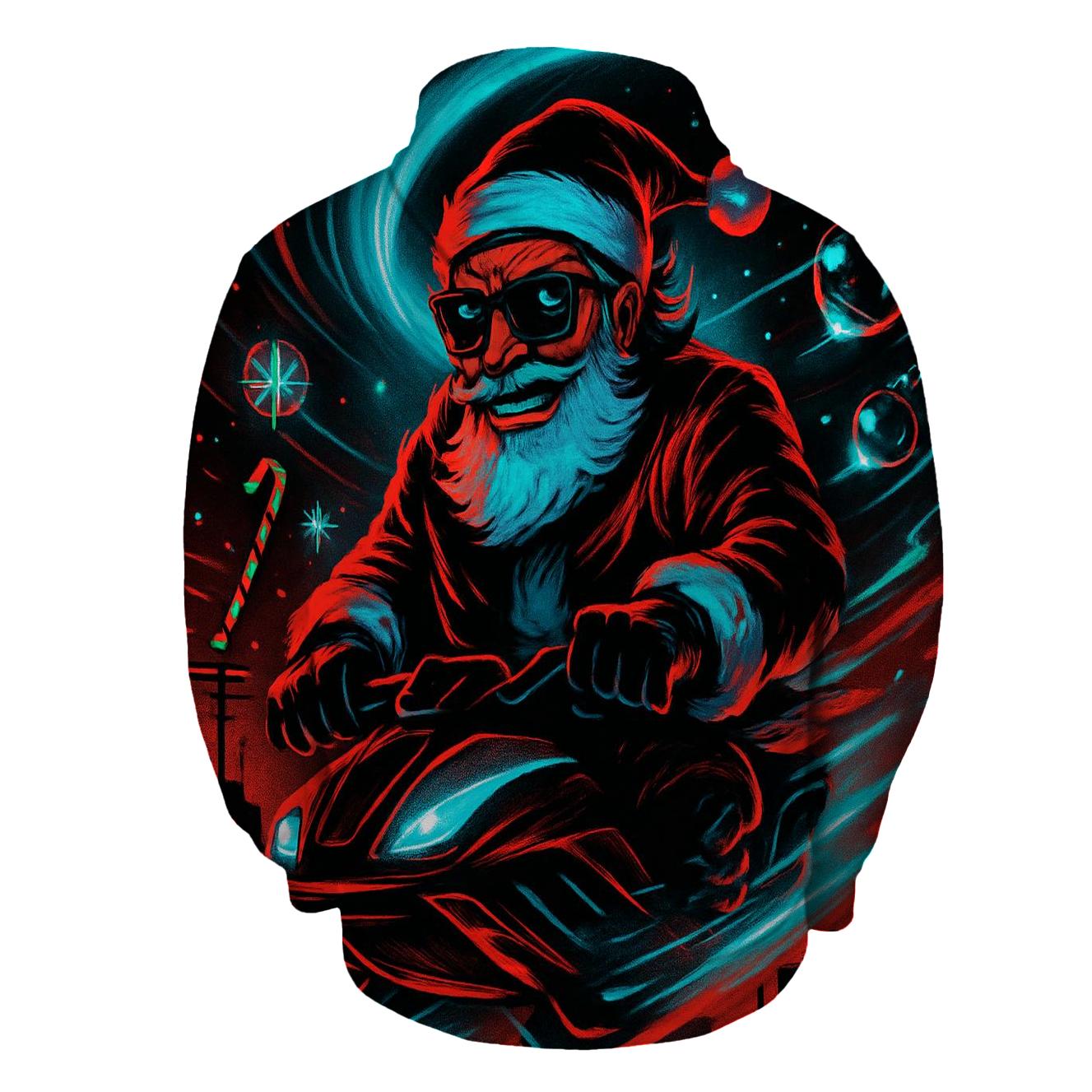 Neon Blizzard Santa Street Pilot hoodie designs