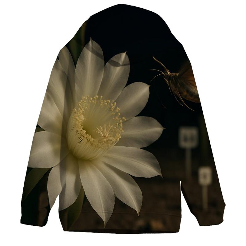 Night Blooming Cereus At A Desert Research Plot hoodies fashion
