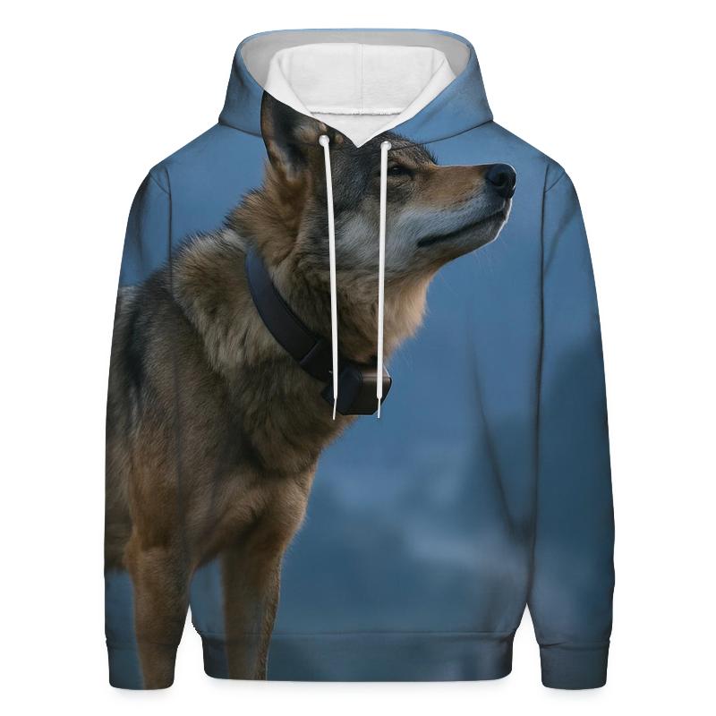 Radio Collared Iberian Wolf On The Camino Ridge lightweight hoodies