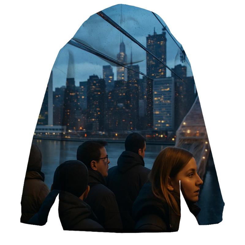 Roosevelt Island Tramway Blue Hour Crossing heavyweight hoodies