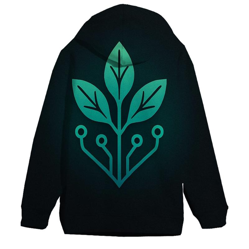 Aurora Circuit Botanical Emblem hoodies fashion