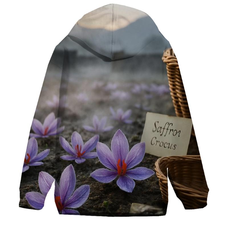 Saffron Crocus Harvest In A High Valley Terrace hoodie designs