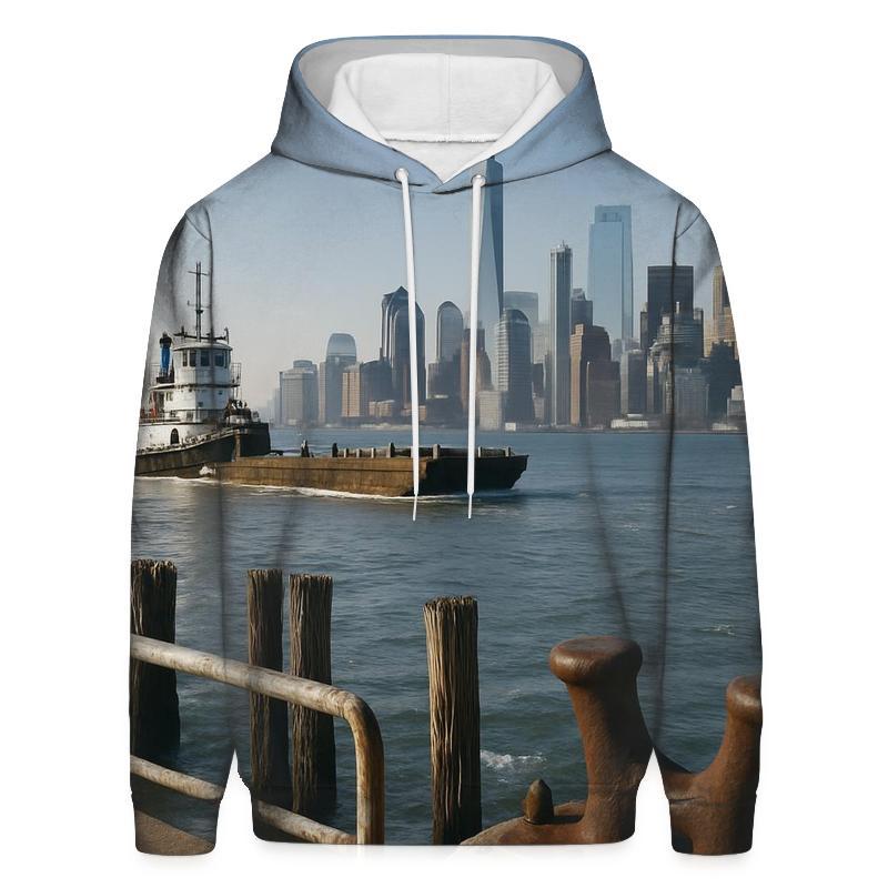 Red Hook Working Waterfront View To Lower Manhattan pullover hoodies