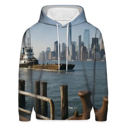 Red Hook Working Waterfront View To Lower Manhattan pullover hoodies