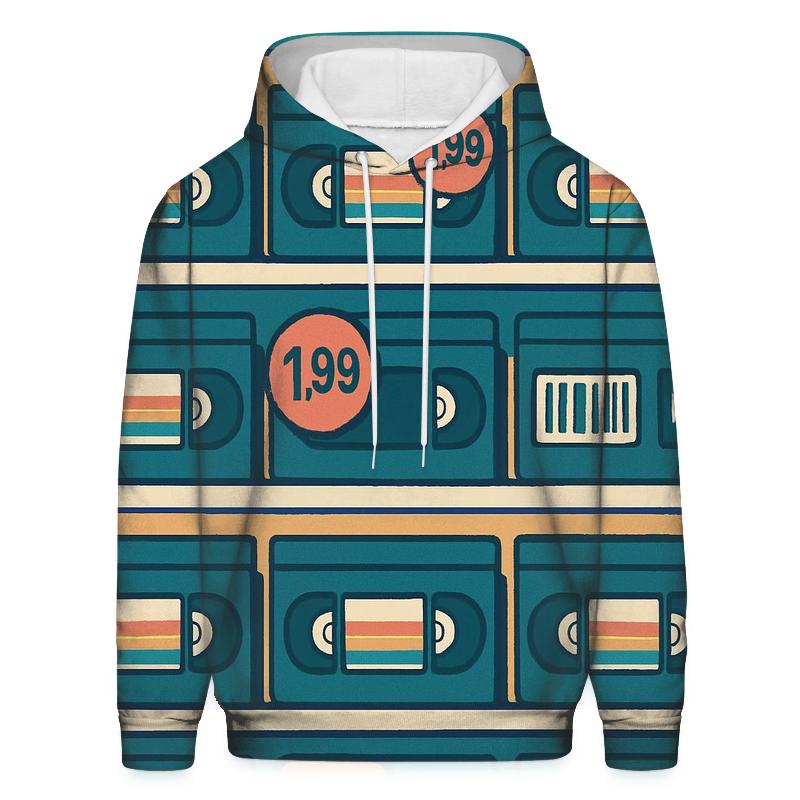 VHS Rental Aisle Icons custom hoodies