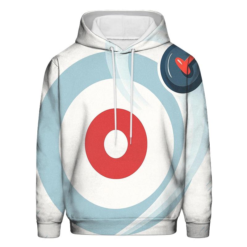 Arctic Curling Geometry graphic hoodies