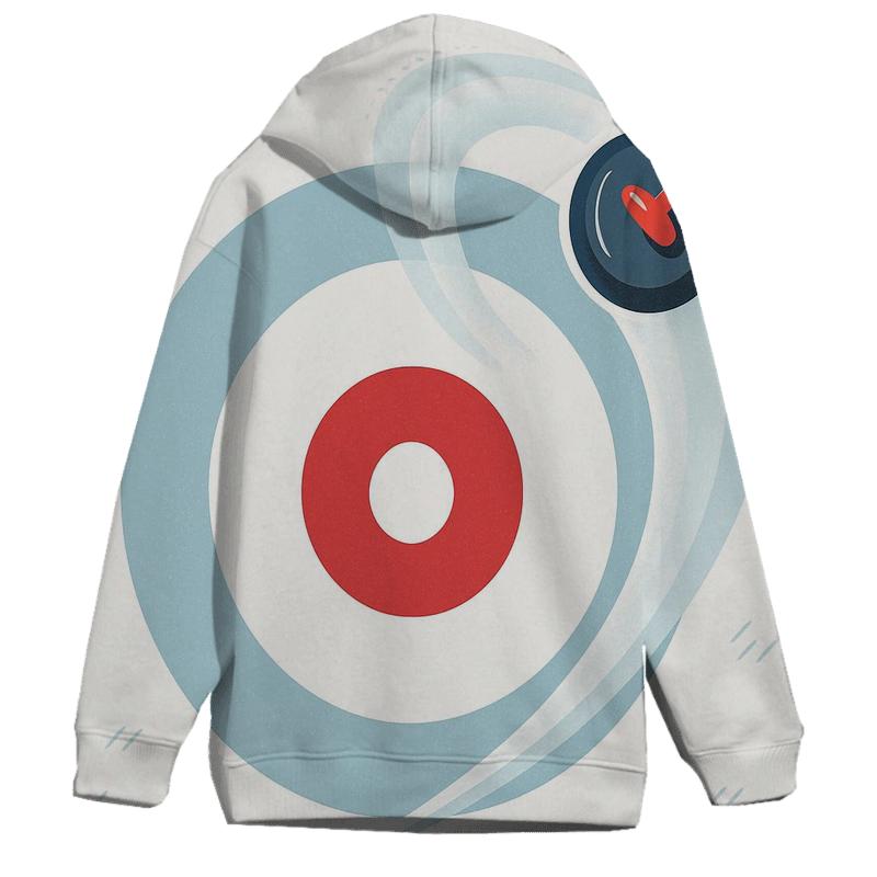 Arctic Curling Geometry graphic hoodies
